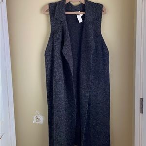 Forever 21 Charcoal Marled Longline Vest